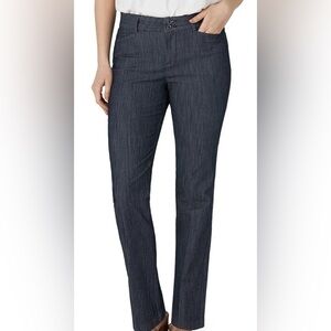 Lee Secretly Shapes Straight Leg Midrise Pants: Indigo Blue